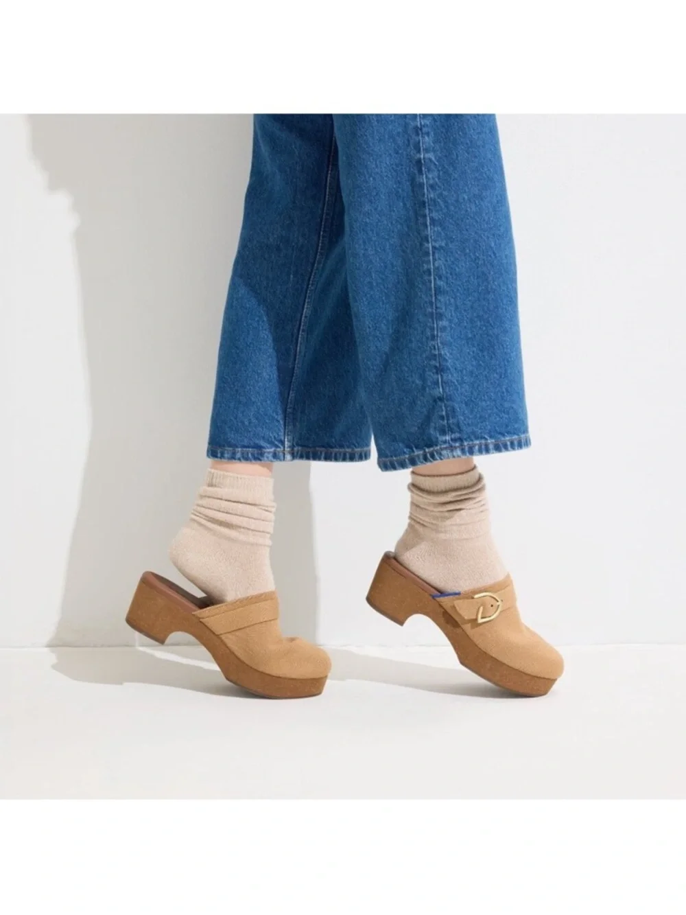 Rothy's The Classic Buckle Clog - Butternut women's Size 10 - Picture 3 of 8